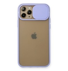 iPhone 11 Pro Kılıf Palm Buzlu Kamera Sürgülü Silikon - Lila