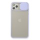iPhone 11 Pro Max Kılıf Palm Buzlu Kamera Sürgülü Silikon - Lila