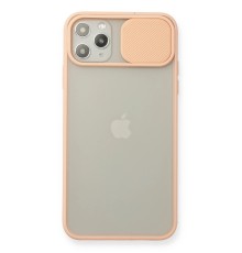 iPhone 11 Pro Max Kılıf Palm Buzlu Kamera Sürgülü Silikon - Pembe