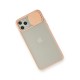 iPhone 11 Pro Max Kılıf Palm Buzlu Kamera Sürgülü Silikon - Pembe