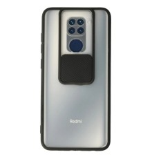 Xiaomi Redmi Note 9 Kılıf Palm Buzlu Kamera Sürgülü Silikon - Siyah