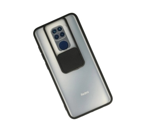 Xiaomi Redmi Note 9 Kılıf Palm Buzlu Kamera Sürgülü Silikon - Siyah Xiaomi Redmi Note 9 Kılıf Palm Buzlu Kamera Sürgülü Silikon - Siyah