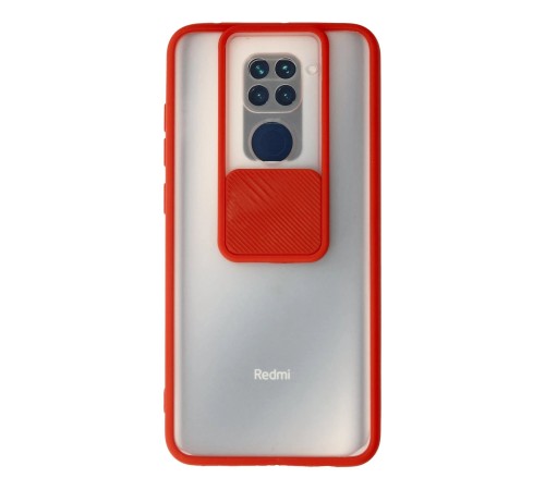Xiaomi Redmi Note 9 Kılıf Palm Buzlu Kamera Sürgülü Silikon - Kırmızı Xiaomi Redmi Note 9 Kılıf Palm Buzlu Kamera Sürgülü Silikon - Kırmızı