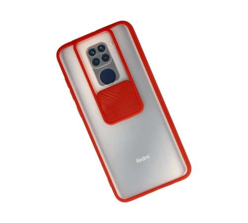 Xiaomi Redmi Note 9 Kılıf Palm Buzlu Kamera Sürgülü Silikon - Kırmızı Xiaomi Redmi Note 9 Kılıf Palm Buzlu Kamera Sürgülü Silikon - Kırmızı