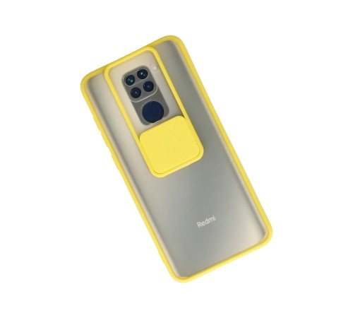 Xiaomi Redmi Note 9 Kılıf Palm Buzlu Kamera Sürgülü Silikon - Sarı Xiaomi Redmi Note 9 Kılıf Palm Buzlu Kamera Sürgülü Silikon - Sarı