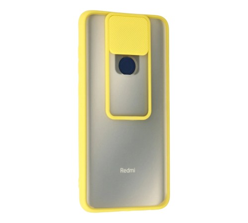 Xiaomi Redmi Note 9 Kılıf Palm Buzlu Kamera Sürgülü Silikon - Sarı Xiaomi Redmi Note 9 Kılıf Palm Buzlu Kamera Sürgülü Silikon - Sarı