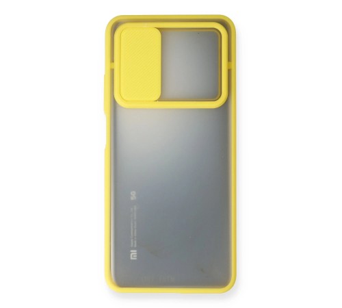 Xiaomi Mi 10T Kılıf Palm Buzlu Kamera Sürgülü Silikon - Sarı Xiaomi Mi 10T Kılıf Palm Buzlu Kamera Sürgülü Silikon - Sarı