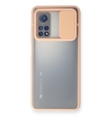 Xiaomi Mi 10T Kılıf Palm Buzlu Kamera Sürgülü Silikon - Pembe