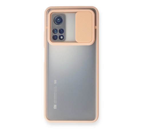 Xiaomi Mi 10T Kılıf Palm Buzlu Kamera Sürgülü Silikon - Pembe Xiaomi Mi 10T Kılıf Palm Buzlu Kamera Sürgülü Silikon - Pembe