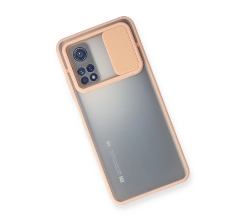 Xiaomi Mi 10T Kılıf Palm Buzlu Kamera Sürgülü Silikon - Pembe Xiaomi Mi 10T Kılıf Palm Buzlu Kamera Sürgülü Silikon - Pembe