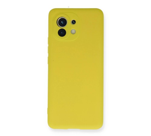 Xiaomi Mi 11 Kılıf Nano içi Kadife Silikon - Sarı Xiaomi Mi 11 Kılıf Nano içi Kadife Silikon - Sarı