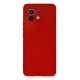 Xiaomi Mi 11 Kılıf Nano içi Kadife Silikon - Kırmızı