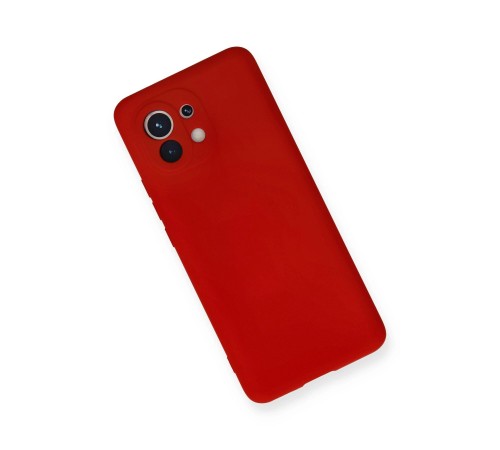 Xiaomi Mi 11 Kılıf Nano içi Kadife Silikon - Kırmızı Xiaomi Mi 11 Kılıf Nano içi Kadife Silikon - Kırmızı