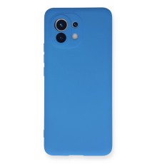 Xiaomi Mi 11 Kılıf Nano içi Kadife Silikon - Mavi