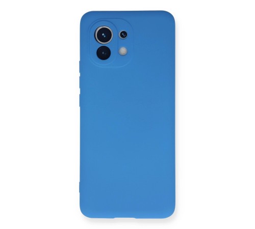 Xiaomi Mi 11 Kılıf Nano içi Kadife Silikon - Mavi Xiaomi Mi 11 Kılıf Nano içi Kadife Silikon - Mavi