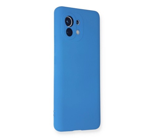 Xiaomi Mi 11 Kılıf Nano içi Kadife Silikon - Mavi Xiaomi Mi 11 Kılıf Nano içi Kadife Silikon - Mavi