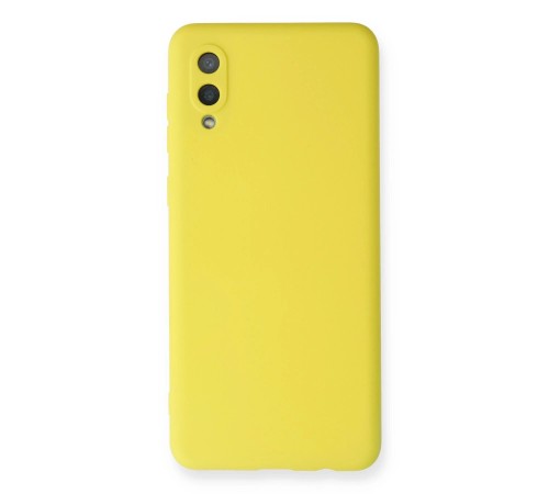 Samsung Galaxy A02 Kılıf Nano içi Kadife Silikon - Sarı
