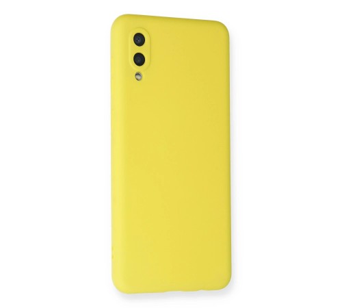 Samsung Galaxy A02 Kılıf Nano içi Kadife Silikon - Sarı
