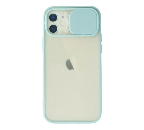 iPhone 12 Kılıf Palm Buzlu Kamera Sürgülü Silikon - Turkuaz iPhone 12 Kılıf Palm Buzlu Kamera Sürgülü Silikon - Turkuaz