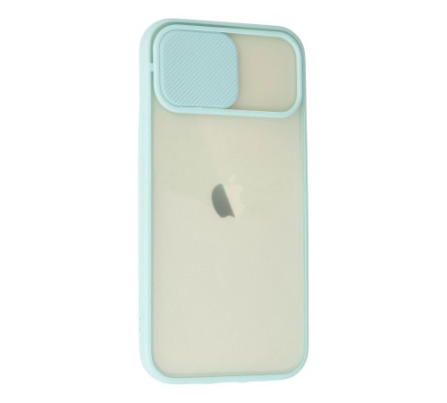 iPhone 12 Kılıf Palm Buzlu Kamera Sürgülü Silikon - Turkuaz iPhone 12 Kılıf Palm Buzlu Kamera Sürgülü Silikon - Turkuaz