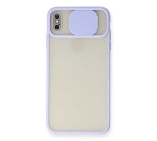 iPhone XS Max Kılıf Palm Buzlu Kamera Sürgülü Silikon - Lila iPhone XS Max Kılıf Palm Buzlu Kamera Sürgülü Silikon - Lila