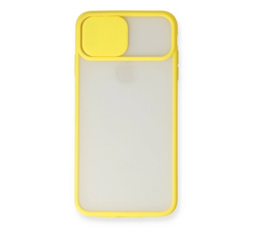 iPhone XS Max Kılıf Palm Buzlu Kamera Sürgülü Silikon - Sarı iPhone XS Max Kılıf Palm Buzlu Kamera Sürgülü Silikon - Sarı