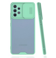 Samsung Galaxy A32 Kılıf Platin Kamera Koruma Silikon - Açık Yeşil