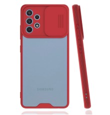 Samsung Galaxy A32 Kılıf Platin Kamera Koruma Silikon - Kırmızı