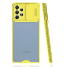 Samsung Galaxy A32 Kılıf Platin Kamera Koruma Silikon - Sarı