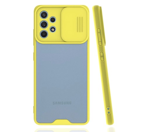 Samsung Galaxy A32 Kılıf Platin Kamera Koruma Silikon - Sarı Samsung Galaxy A32 Kılıf Platin Kamera Koruma Silikon - Sarı