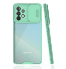 Samsung Galaxy A52 Kılıf Platin Kamera Koruma Silikon - Açık Yeşil