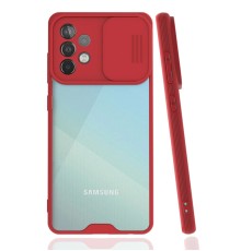 Samsung Galaxy A52 Kılıf Platin Kamera Koruma Silikon - Kırmızı