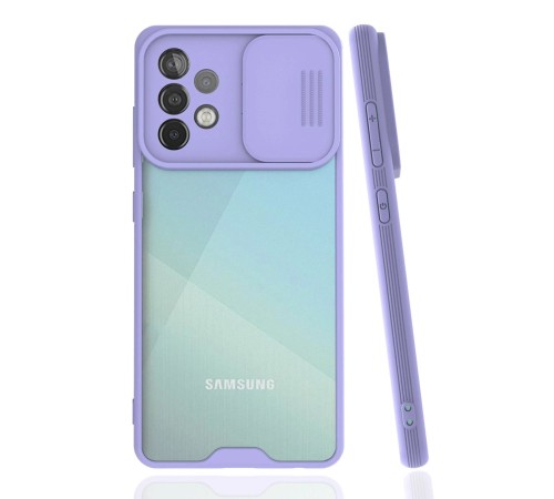Samsung Galaxy A52 Kılıf Platin Kamera Koruma Silikon - Lila Samsung Galaxy A52 Kılıf Platin Kamera Koruma Silikon - Lila
