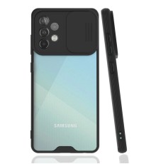 Samsung Galaxy A52 Kılıf Platin Kamera Koruma Silikon - Siyah
