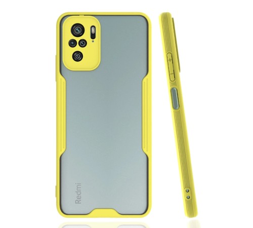 Xiaomi Redmi Note 10 Kılıf Platin Silikon - Sarı Xiaomi Redmi Note 10 Kılıf Platin Silikon - Sarı