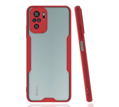 Xiaomi Redmi Note 10 Kılıf Platin Silikon - Kırmızı