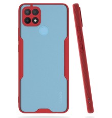 Oppo A15 Kılıf Platin Silikon - Kırmızı