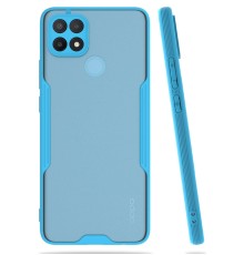 Oppo A15 Kılıf Platin Silikon - Mavi