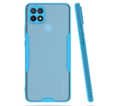 Oppo A15 Kılıf Platin Silikon - Mavi Oppo A15 Kılıf Platin Silikon - Mavi