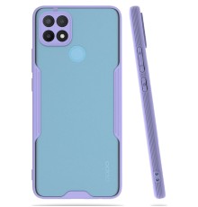Oppo A15 Kılıf Platin Silikon - Lila