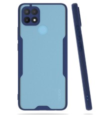 Oppo A15 Kılıf Platin Silikon - Lacivert