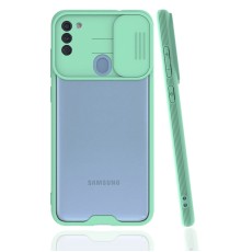 Samsung Galaxy A11 Kılıf Platin Kamera Koruma Silikon - Açık Yeşil