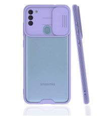 Samsung Galaxy A11 Kılıf Platin Kamera Koruma Silikon - Lila