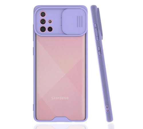 Samsung Galaxy A71 Kılıf Platin Kamera Koruma Silikon - Lila Samsung Galaxy A71 Kılıf Platin Kamera Koruma Silikon - Lila