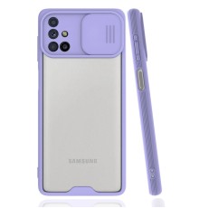 Samsung Galaxy M31S Kılıf Platin Kamera Koruma Silikon - Lila