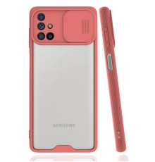 Samsung Galaxy M31S Kılıf Platin Kamera Koruma Silikon - Pembe