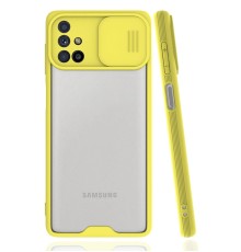 Samsung Galaxy M31S Kılıf Platin Kamera Koruma Silikon - Sarı