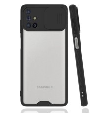 Samsung Galaxy M51 Kılıf Platin Kamera Koruma Silikon - Siyah