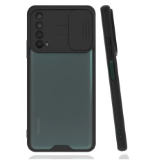 Huawei P Smart 2021 Kılıf Platin Kamera Koruma Silikon - Siyah