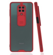 Xiaomi Redmi Note 9 Pro Kılıf Platin Kamera Koruma Silikon - Kırmızı